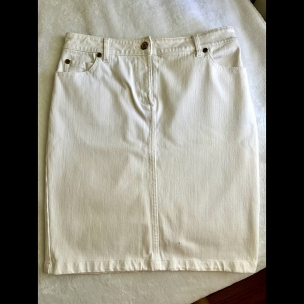 J. McLaughlin Off-White Pencil Skirt | size 2